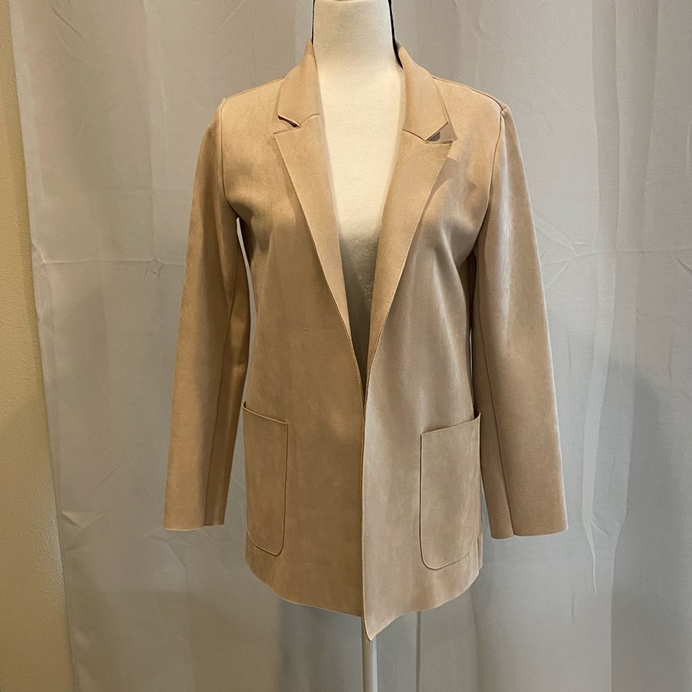 Zara faux leather blazer!